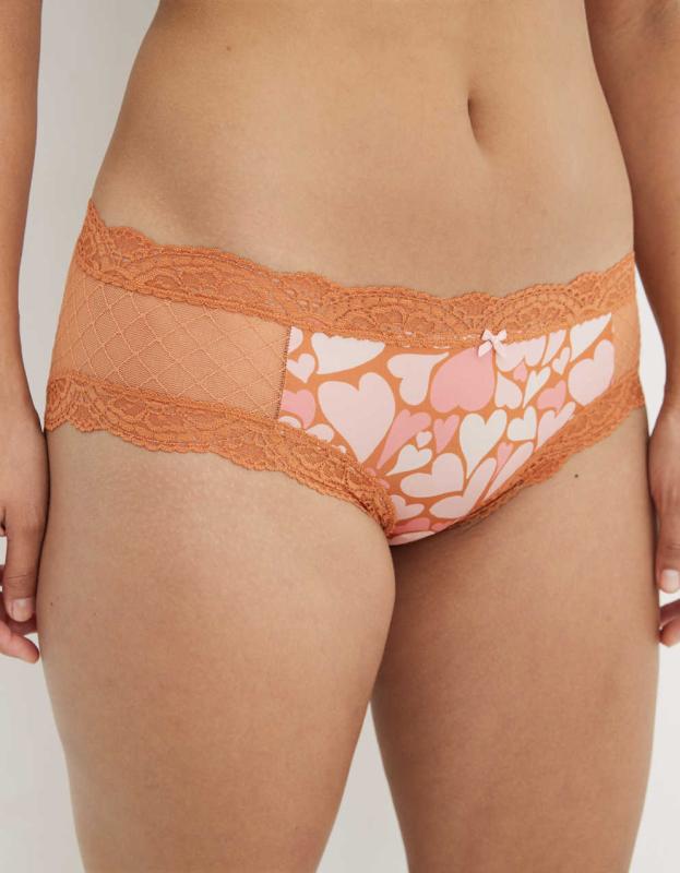 Aerie Slumber Party Lace Shine Boybrief Underwear - Hazel, S 