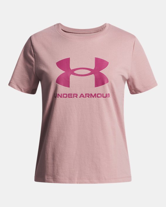 UA Big Logo Girls' Short Sleeve