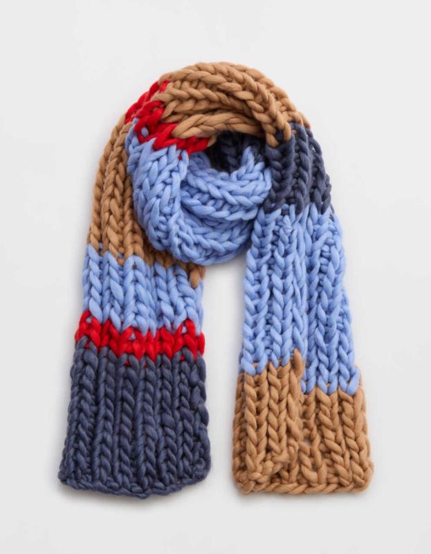 Aerie Chunky Knit Scarf - Ocean Sky, One Size 