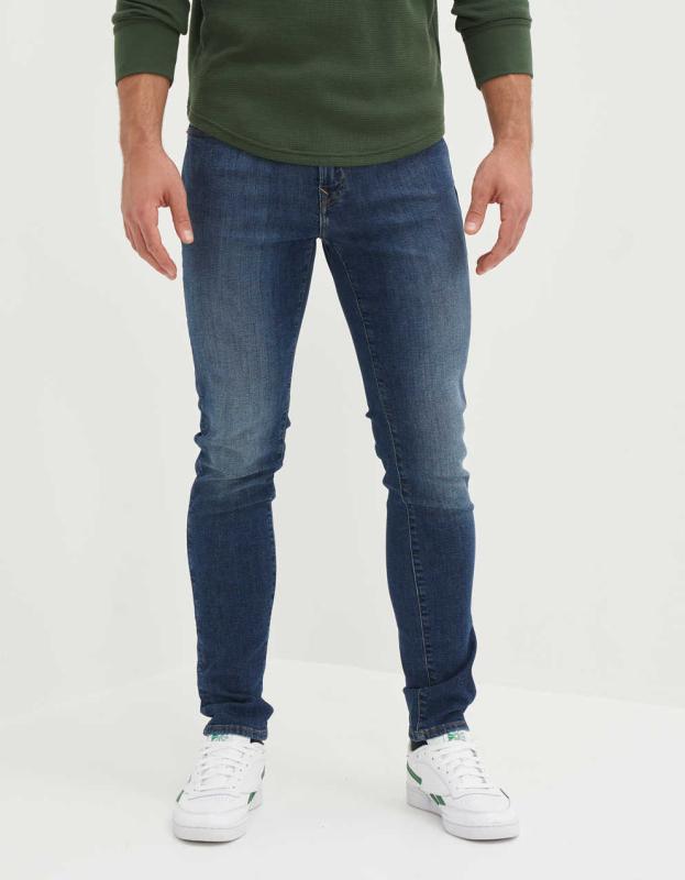 AE AirFlex+ Skinny Jean - Medium Tinted Indigo, 38W x 32L 