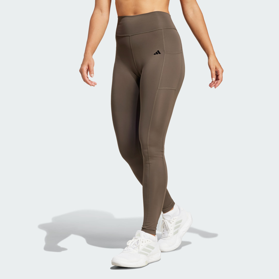 adidas Optime Full-Length Leggings Gym & Training,Training A2XLT Women Shadow Olive