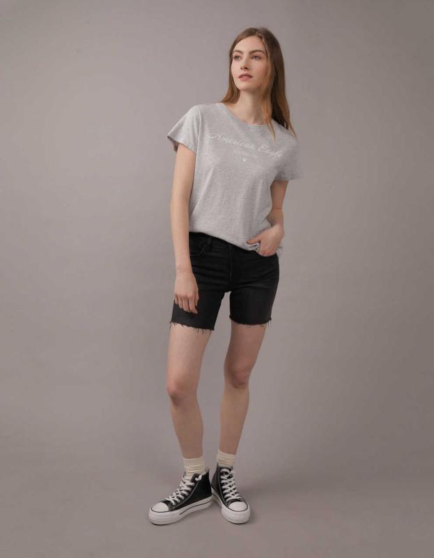 AE Crew Neck Tee - Grey, S 