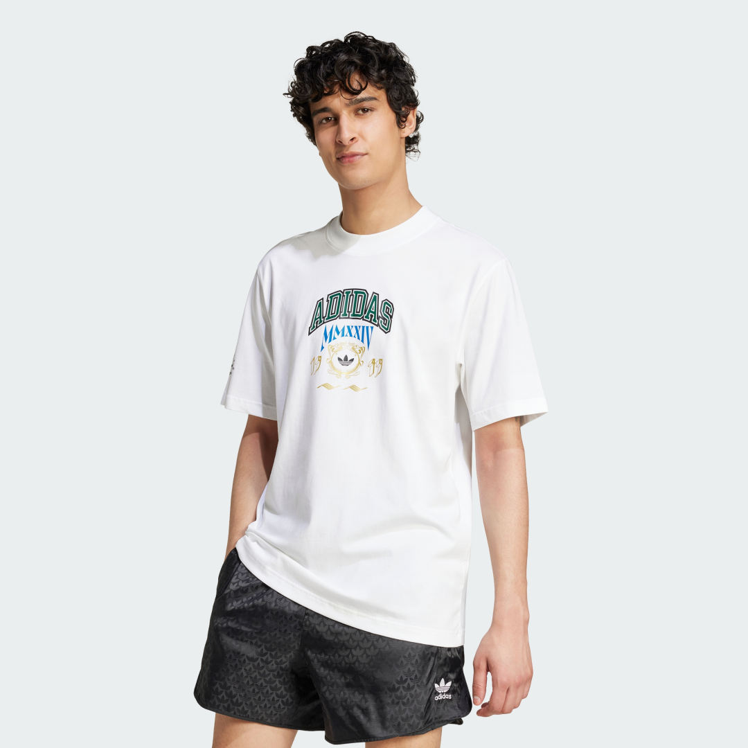 adidas VRCT 1 Tee Lifestyle XS,S,M,L,XL,2XL,3XL,4XL,A/2XS,A/XS,A/S,A/M,A/L,A/XL,A/2XL,A/3XL Men White