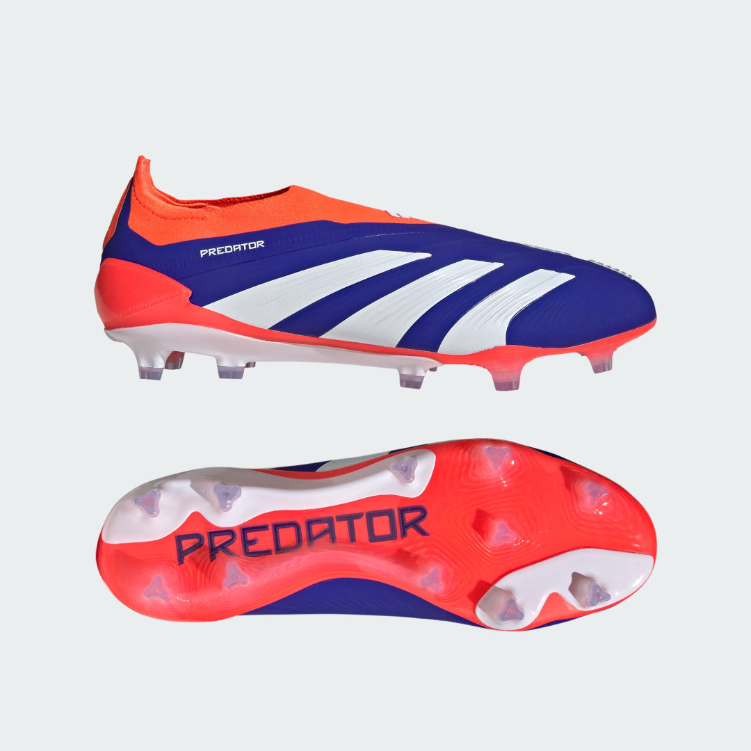 adidas PRedator Elite Laceless Firm Ground Boots Football 5 UK Unisex Lucid Blue / White / Red
