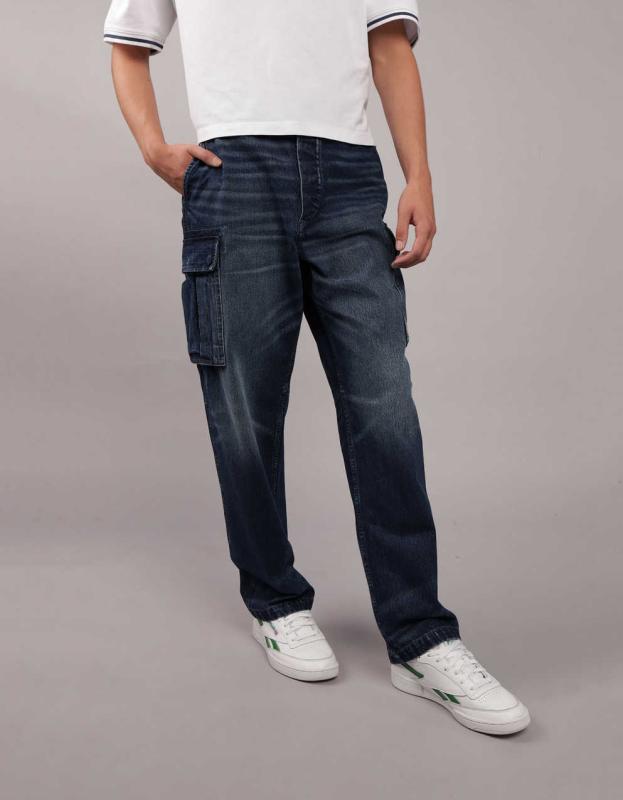 AE Athletic Loose Cargo Jean - Dark And Stormy, 28W x 30L 