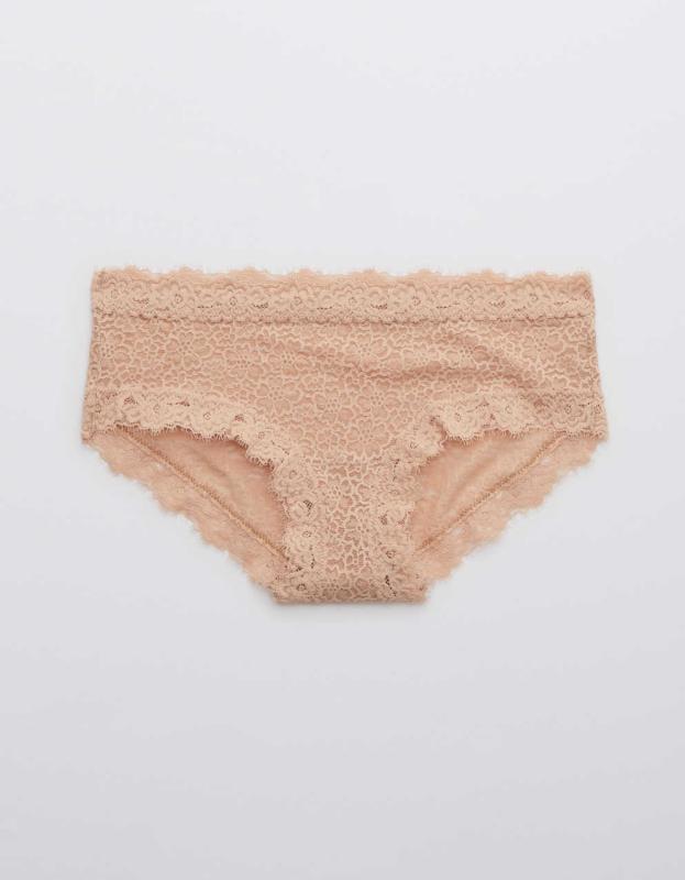 Show Off Eyelash Lace Boybrief Underwear - Sands, L 