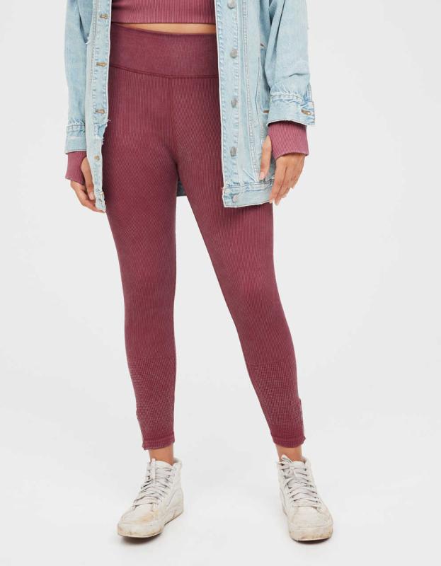 OFFLINE Main Squeeze Seamless High Waisted Waffle Legging - Brick Stone, XS 