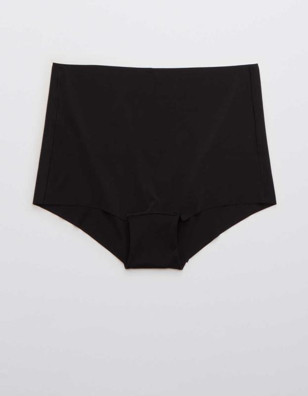 SMOOTHEZ No Show XTRA Mid Rise Cheeky Underwear - True Black, L 
