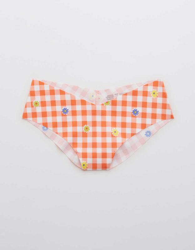 Aerie No Show Cheeky Underwear - Poppy Fun, S 
