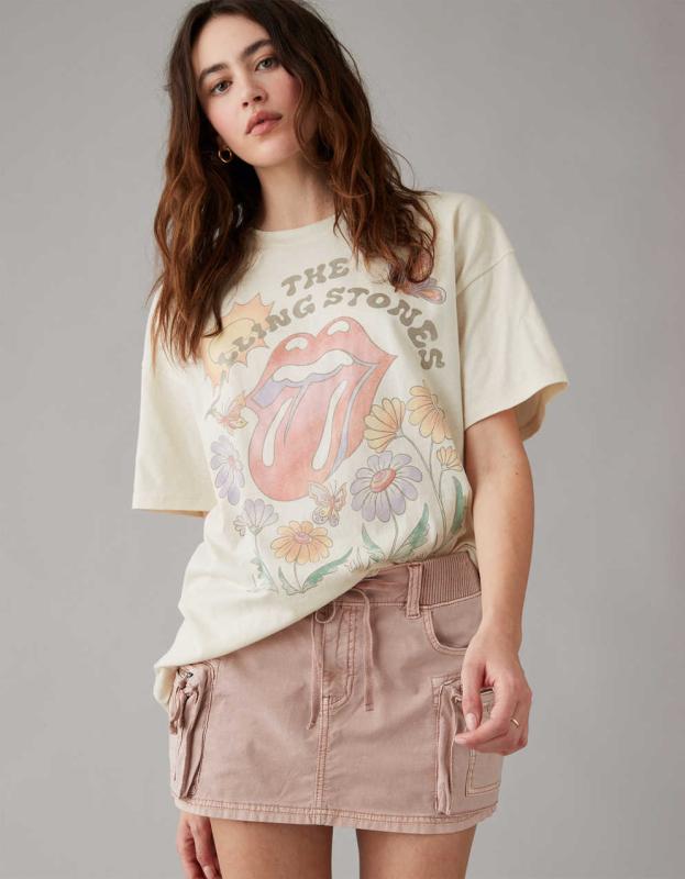 AE Snappy Stretch High-Waisted Cargo Mini Skort - Rose, 0 