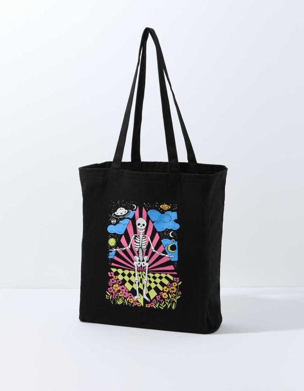 AEO Mystic Skeleton Tote Bag - Black, One Size 
