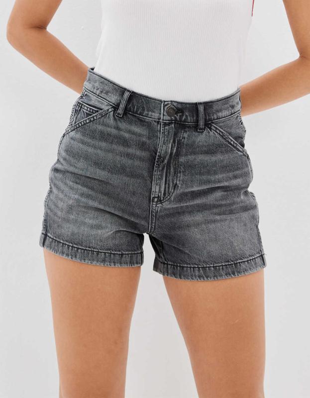 AE Denim Highest Waist '90s Boyfriend Short - Black, 2 