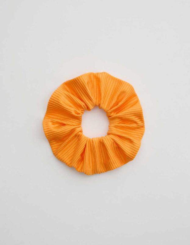 Aerie Shine Rib Swim Scrunchie - Simply Orange, One Size 