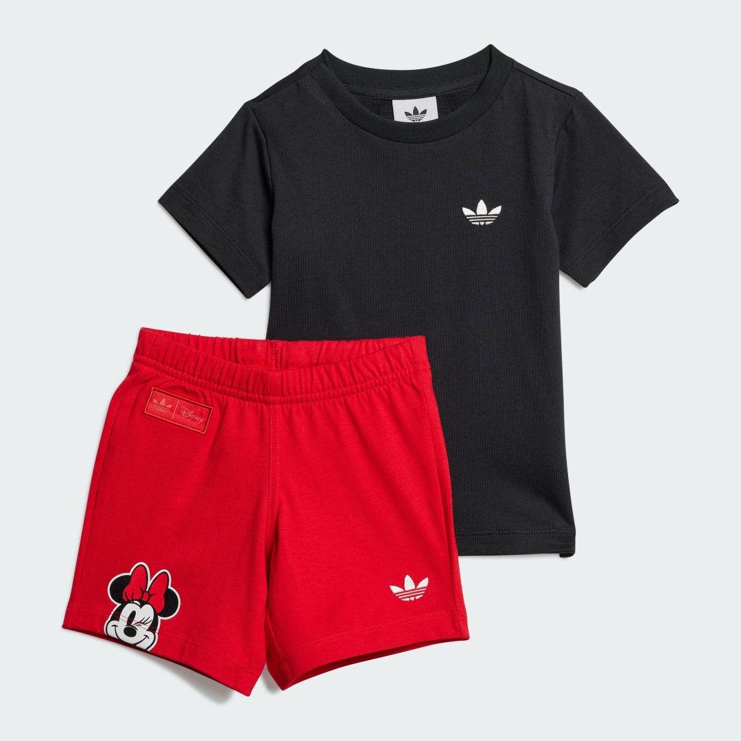 adidas ADIDAS DISNEY MICKEY MOUSE SHORT TEE SET Lifestyle 1-2 Years Kids Black / Better Scarlet