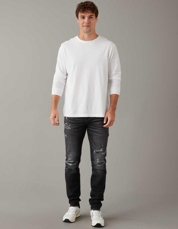 AE AirFlex+ Patched Athletic Fit Jean - Black Wash, 28 X 30 