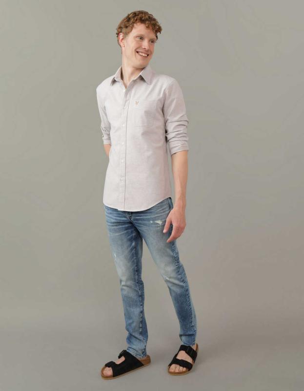 AE AirFlex+ Distressed Slim Jean - Fresh Bright, 32W x 30L 