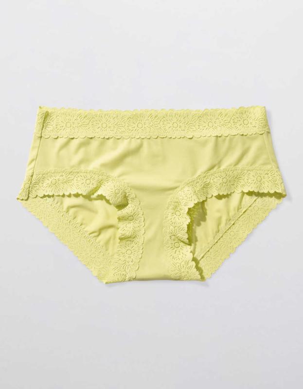 Sunnie Blossom Lace Boybrief Underwear - Vibrant Mint, XS 