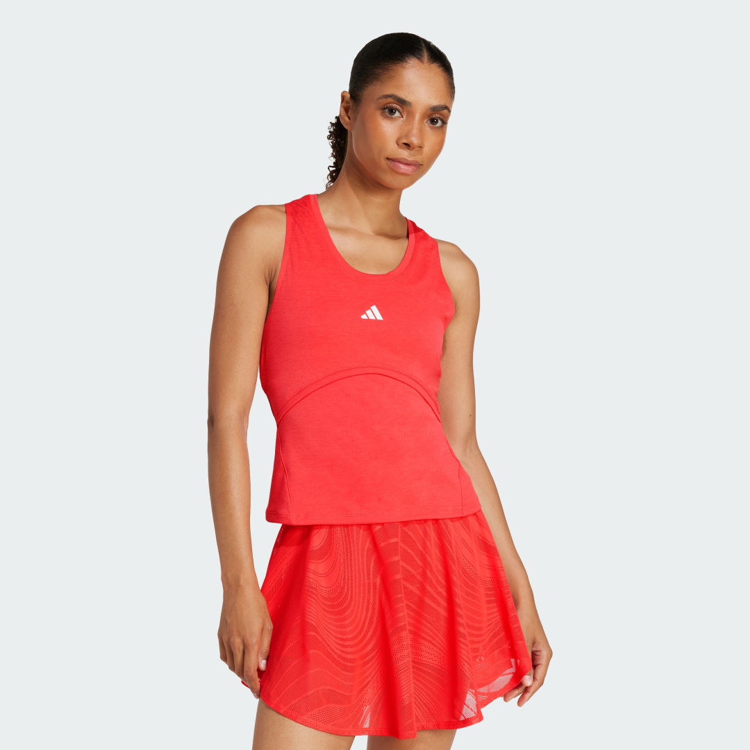adidas Tennis Pro Climacool Y-Tank Top Tennis XL Women Semi Lucid Red