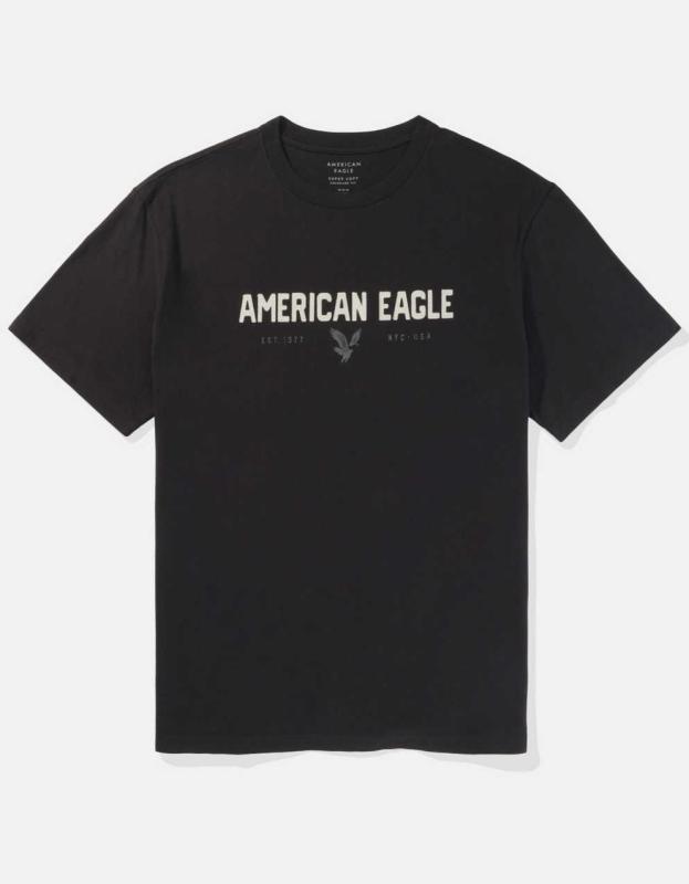 AE Logo Graphic T-Shirt - Dusted Slate, M 