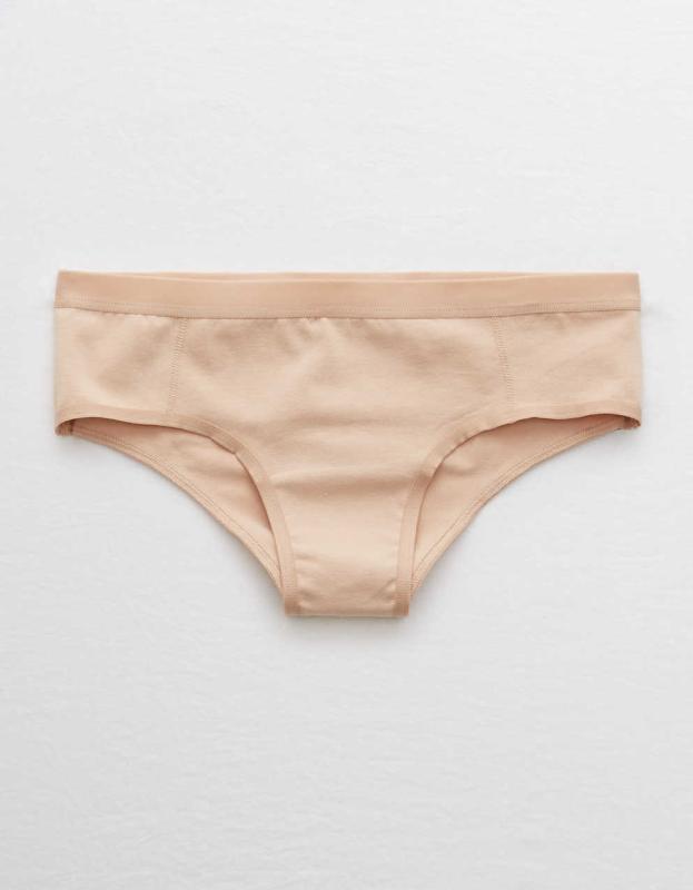 Aerie Cotton Elastic Cheeky Underwear - Sands, XS 