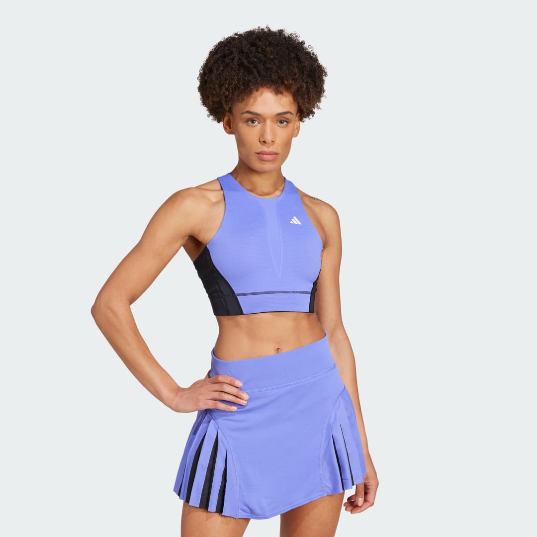 adidas Tennis Pro HEAT.RDY Crop Top Tennis L Women Cobalt Blue / Black