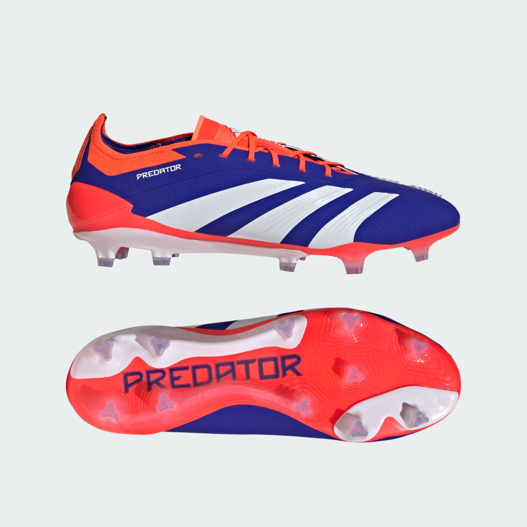 adidas PRedator Elite Firm Ground Boots Football 12 UK Unisex Lucid Blue / White / Red