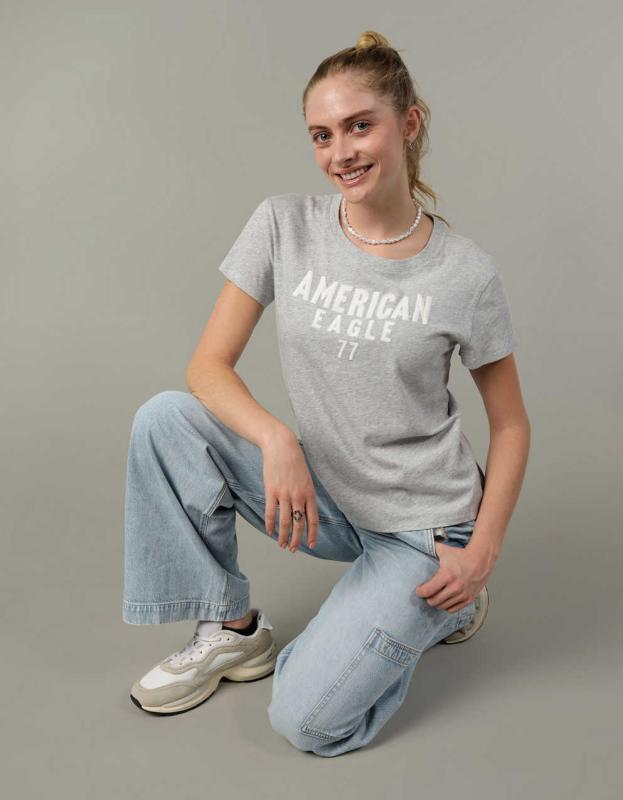 AE Classic Graphic Tee - Heather Gray, XS 