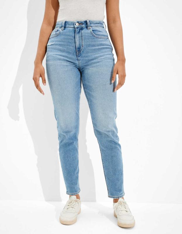 AE Stretch Curvy Mom Jean - Campus Brights, 6 