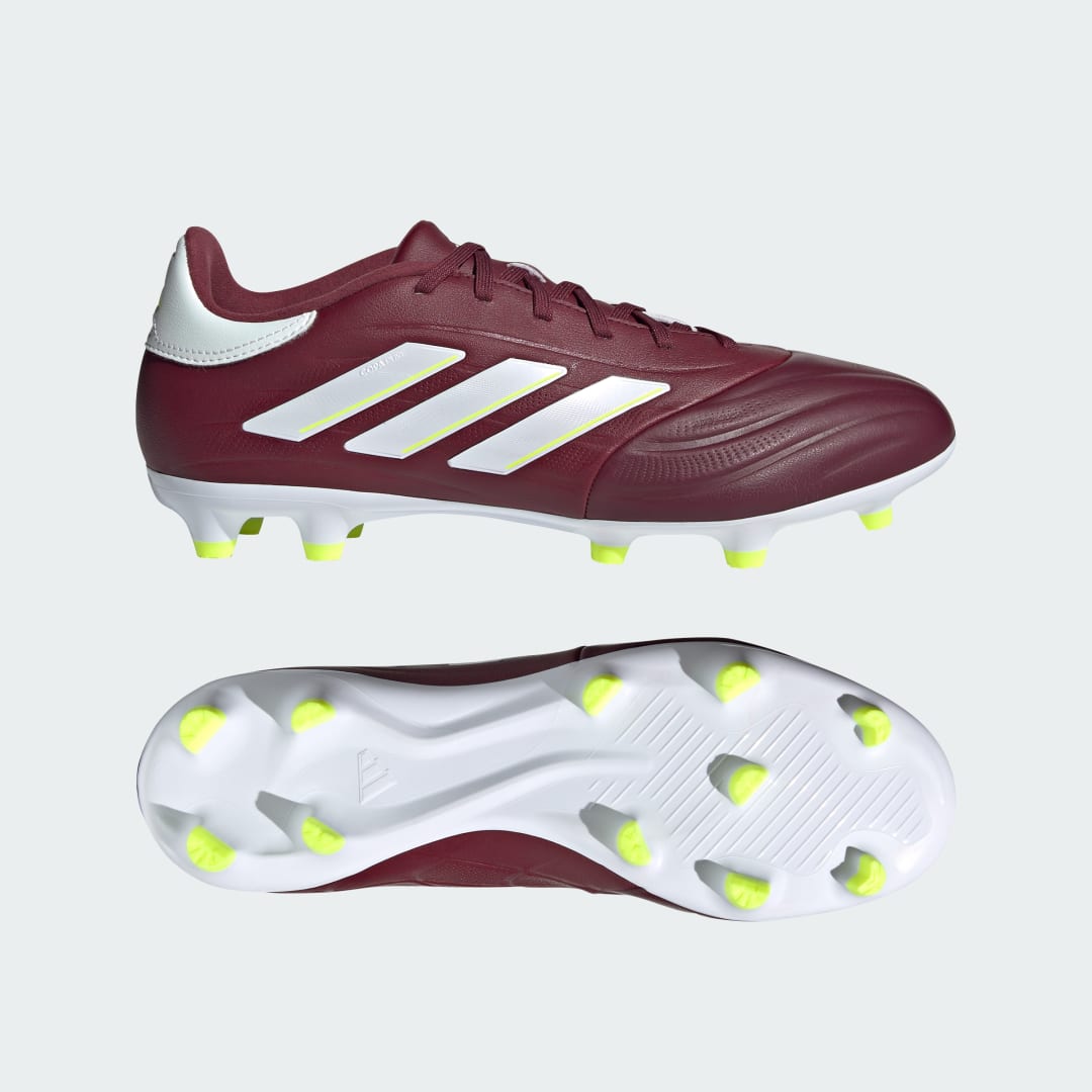 adidas Copa Pure II League Firm Ground Boots Football 7.5 UK Unisex Shadow Red / White / Team Yellow 2