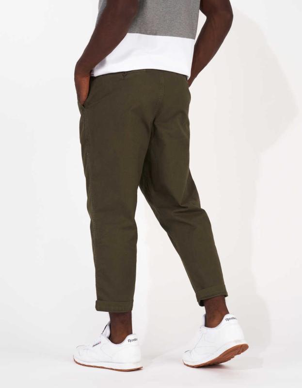 AE Flex Loose Cropped Chino - Olive, 31W x 30L 