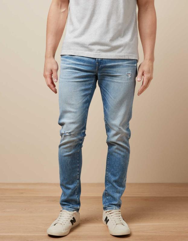 AE AirFlex+ Distressed Athletic Skinny Jean - Campus Brights, 33W x 30L 