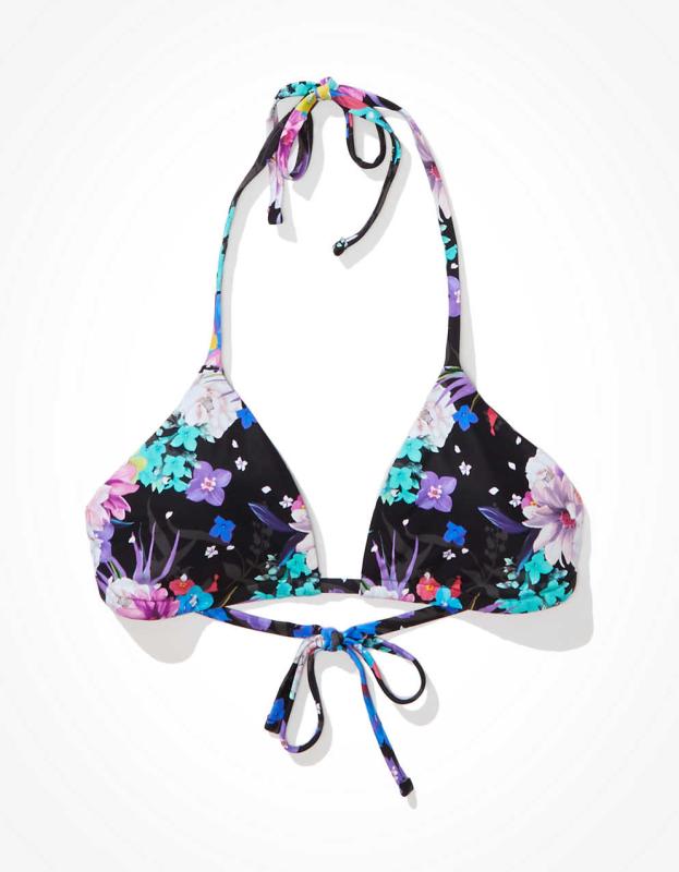AE X NAITO String Bikini Top - True Black, XS 