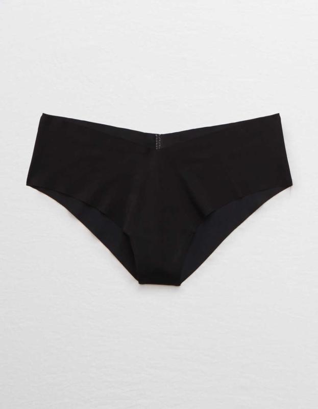 Aerie No Show Cheeky Underwear - True Black, L 