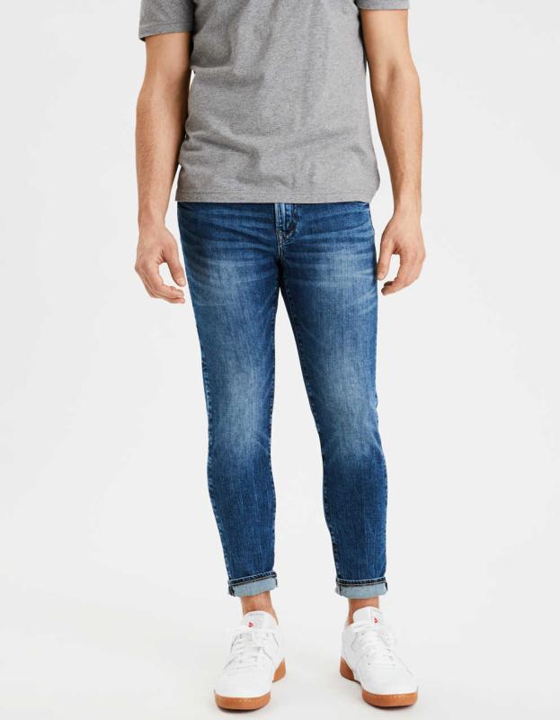 AE AirFlex+ Skinny Cropped Jean - Dark Indigo, 29 X 30 
