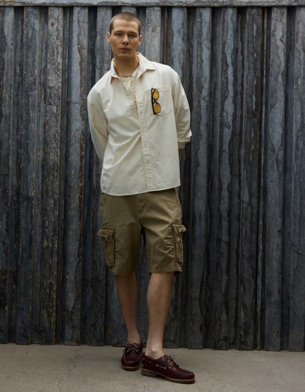 AE Flex 10" Lived-In Cargo Short - Toasted Almond, 32 