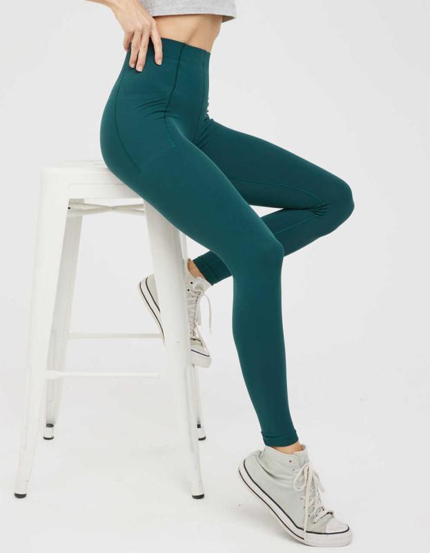 OFFLINE By Aerie Real Me Xtra Hold Up! Pocket Legging - Deep Forest Green, XS 