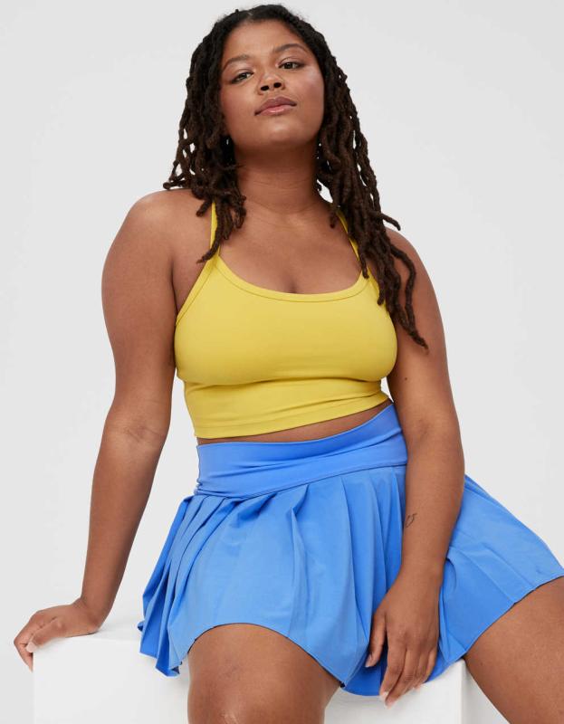 OFFLINE By Aerie The Hugger Longline Racerback Sports Bra - Green Rush, XS 
