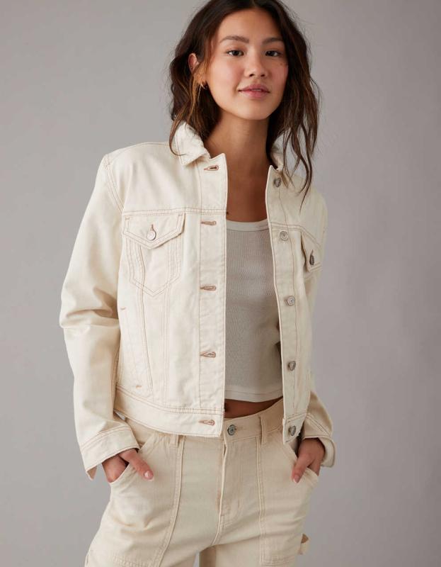 AE Strigid Classic Denim Jacket - Cappuccino, XS 