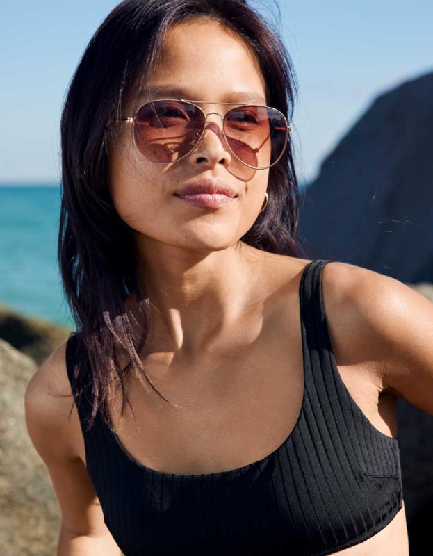 Aerie So Fly Sunglasses - True Black, One Size 