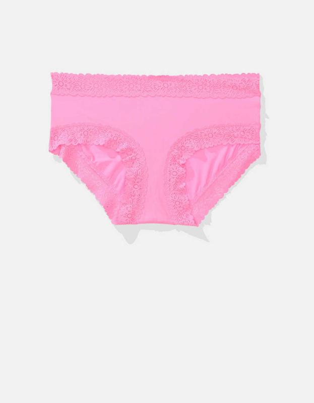 Sunnie Blossom Lace Boybrief Underwear - Pink Burst, S 
