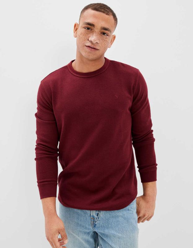 AE Super Soft Long-Sleeve Thermal Shirt - Burgundy Ivy, XXL 