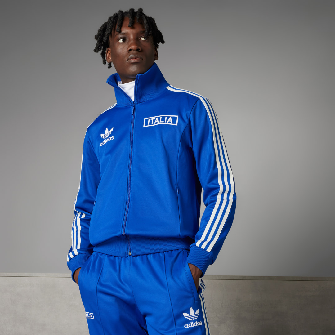 adidas Italy Beckenbauer Track Top Football A/3XL Men Royal Blue