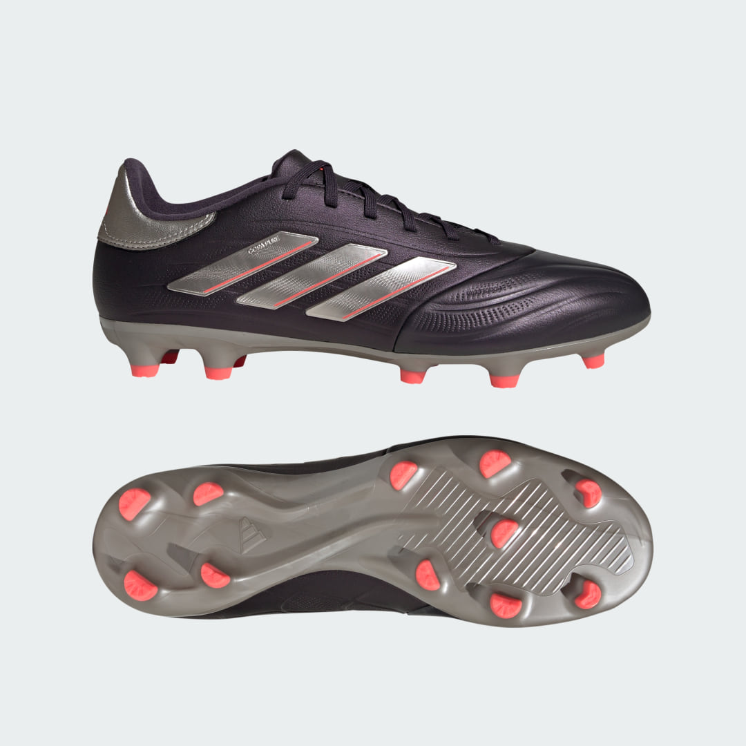 adidas Copa Pure 2 League Firm Ground Boots Football 13 UK Unisex Aurora Black / Platinum Metallic / Turbo