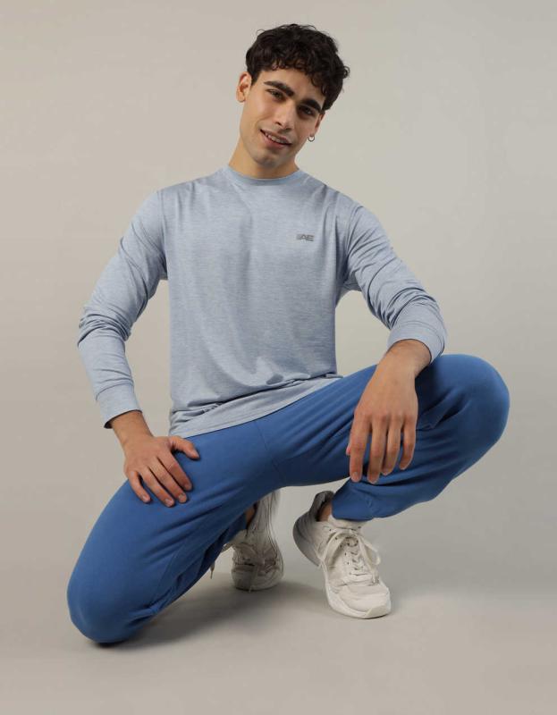 AE 24/7 Training Long-Sleeve T-Shirt - Soft Blue, S 