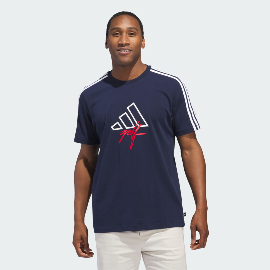 adidas Ultimate Graphic Tee Golf A/XL Men Collegiate Blue