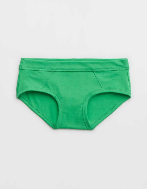 Aerie Cotton Holiday Boybrief Underwear - Green Pop, L 