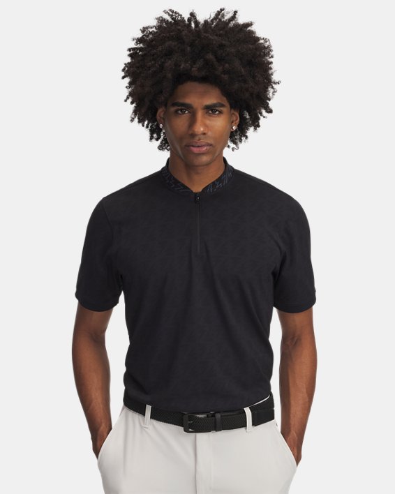 Curry Zip Jacquard Men's Polo
