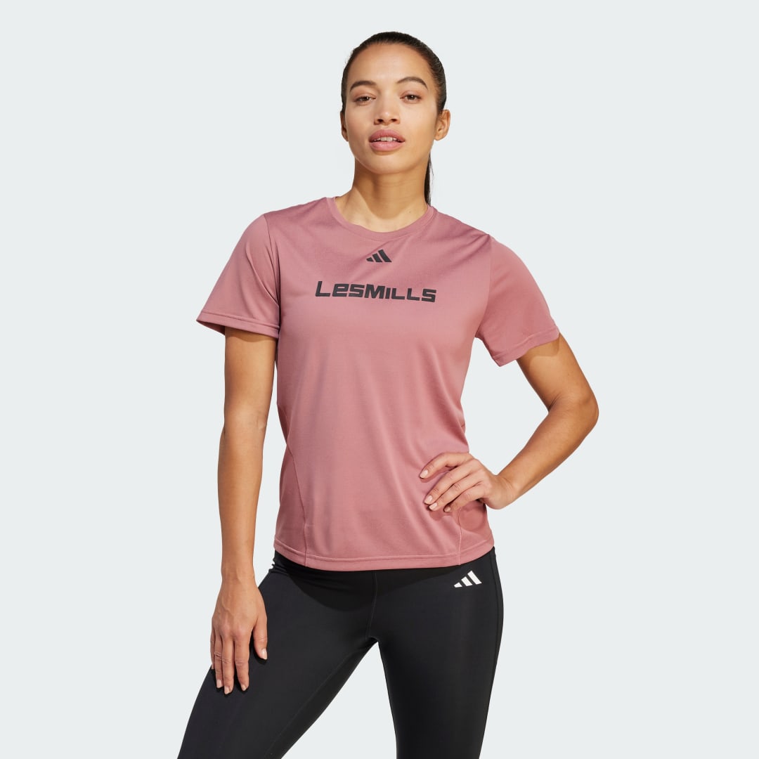 adidas Les Mills Graphic Tee Training A2XL Women Preloved Crimson