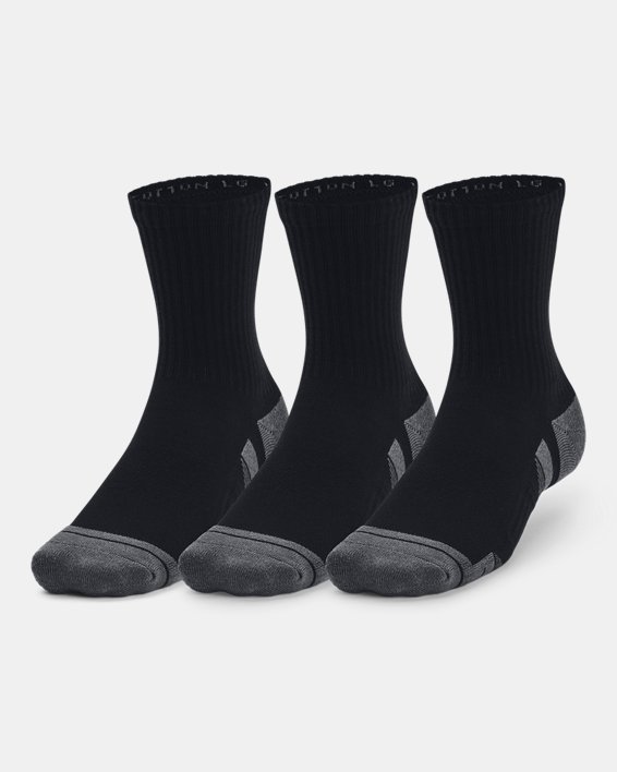 UA Performance Cotton Unisex 3-Pack Mid-Crew Socks