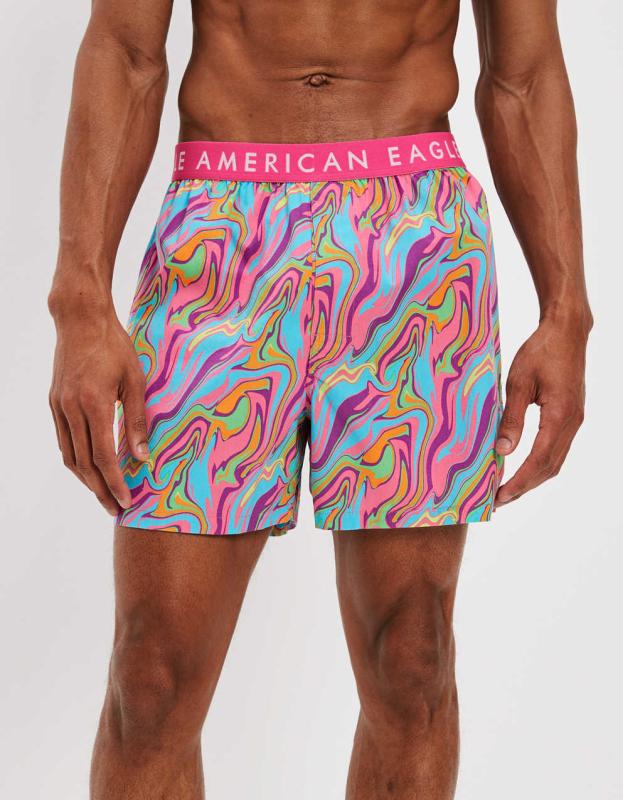 AEO Marble Stretch Boxer Short - Pink, S 